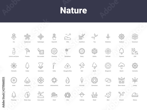 nature outline icons