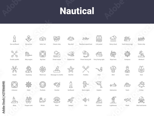 nautical outline icons