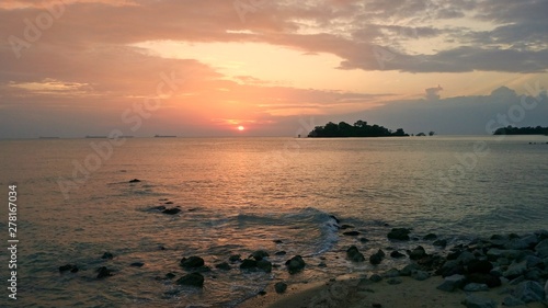 sunset on the beach