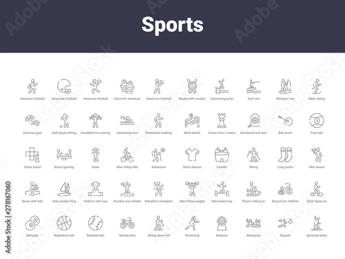sports outline icons