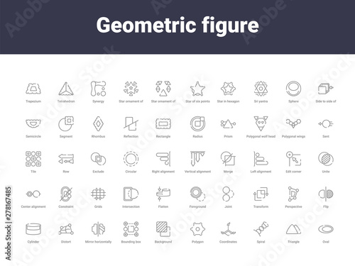 geometric figure outline icons