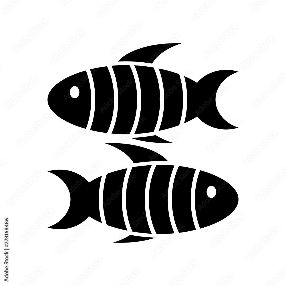 Fish web icon. Flat design. Seafood symbol. Fish icon. Logo template. Vector symbol of fishing club or online shop. Restaurant menu. Fish web icon. Flat design. Seafood symbol. Fish icon. Logo template. Vector symbol of fishing club or online shop. Restaurant menu.