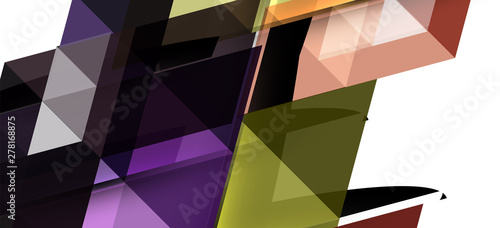 Colorful repeating triangles modern geometric in contemporary style on white background. Abstract geometric shape. Modern stylish texture