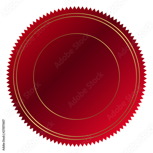 Vector illustration of red seal