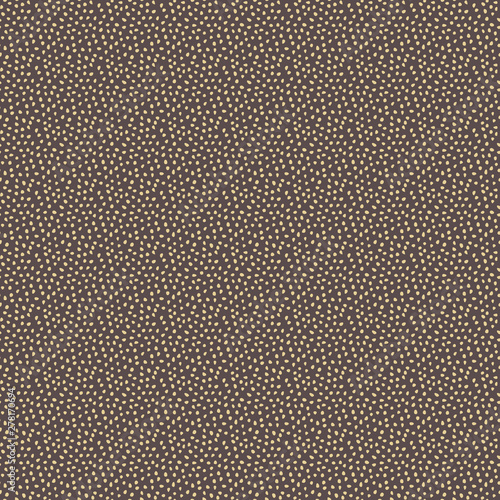 Seamless background with random elements. Abstract brown and golden ornament. Dotted abstract pattern