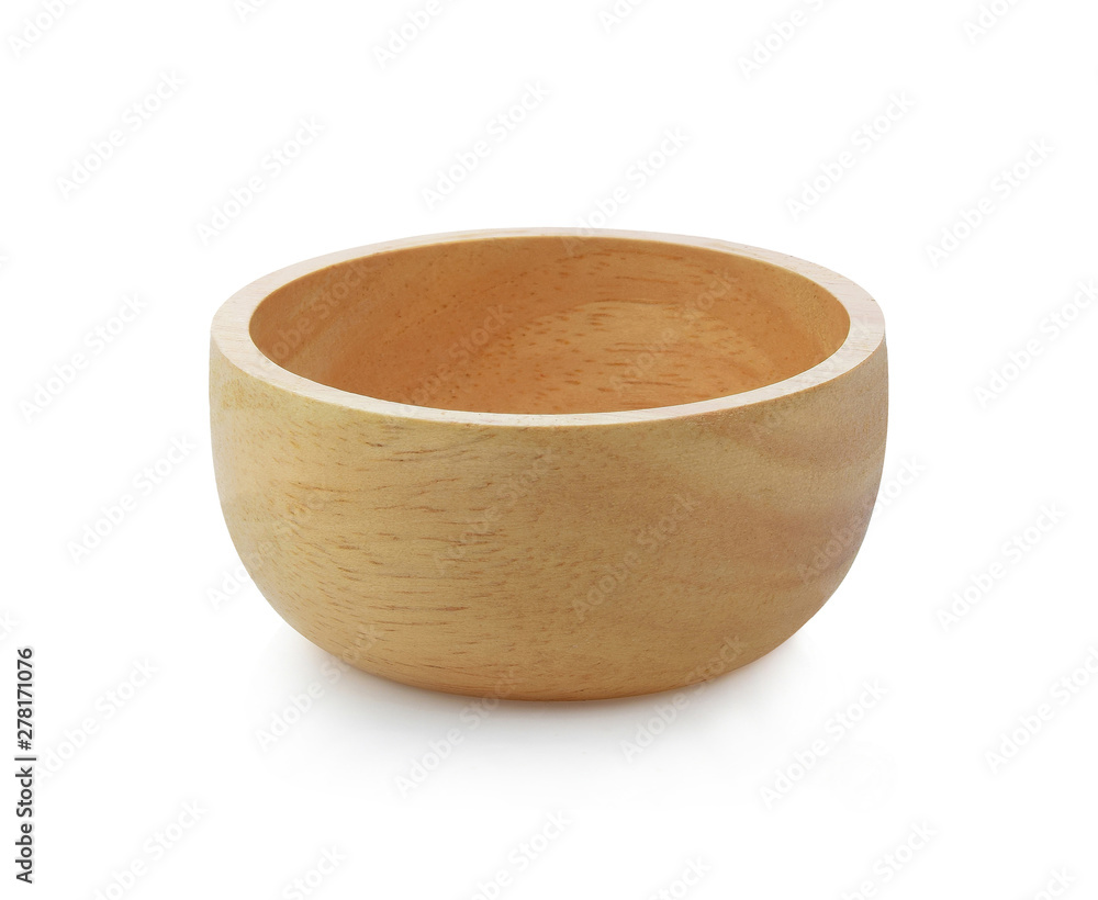 emty woodencup isolated on white background emty woodencup isolated on white background