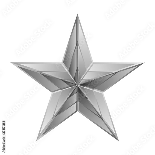 Vector illustration of silver star