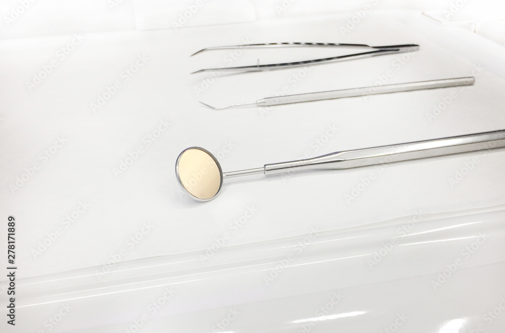 At the dentist's office - tools on a tray At the dentist's office - tools on a tray