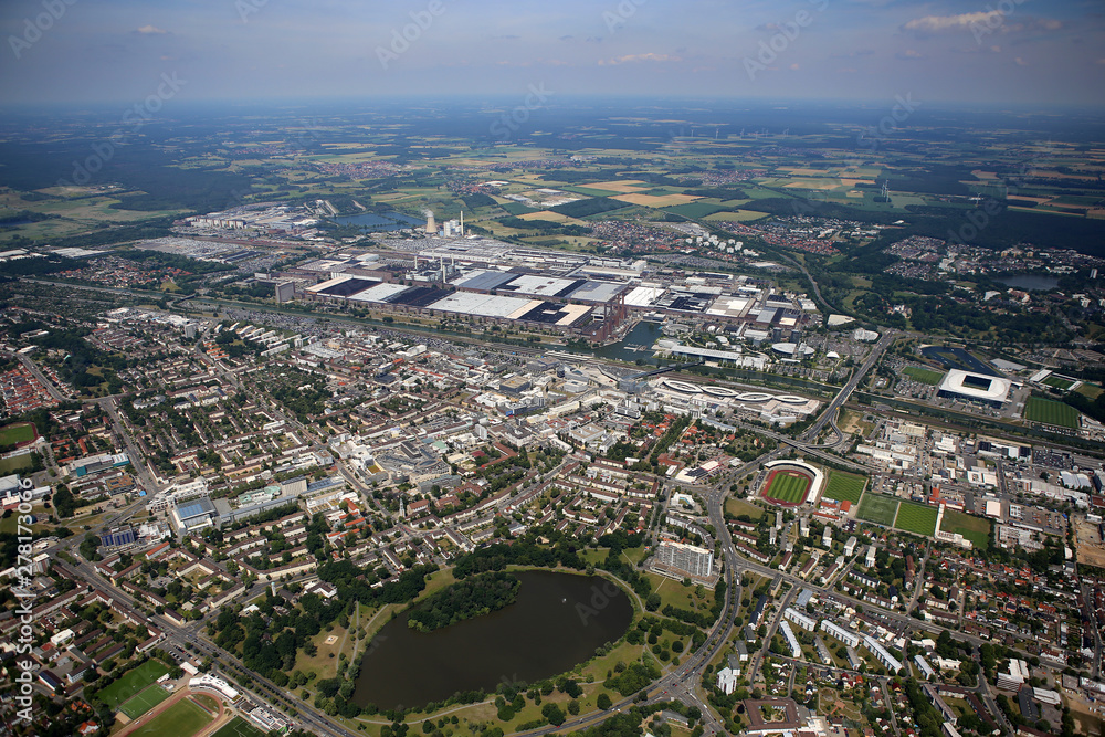 Luftaufnahme Stadt Wolfsburg