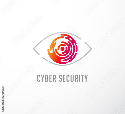 Technology concept, eye logo and icon