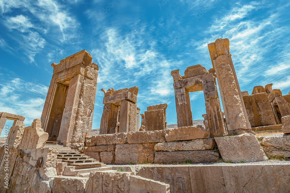 Hadish Palace, one of the complex in ancient Persepolis, ancient capital of old Persian Achaemenid Empire in Iran