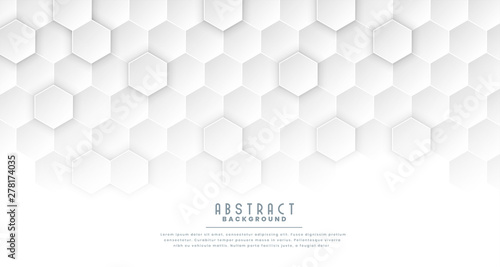 clean white hexagonal medical concept background