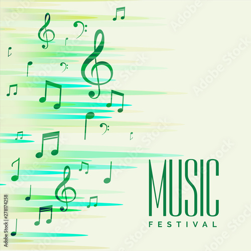 abstract music notes background design