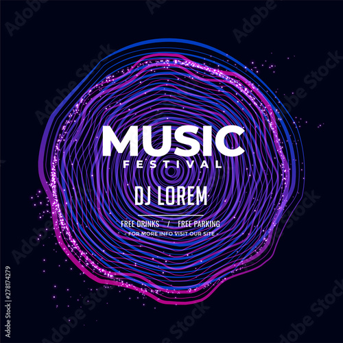 electro music flyer design background