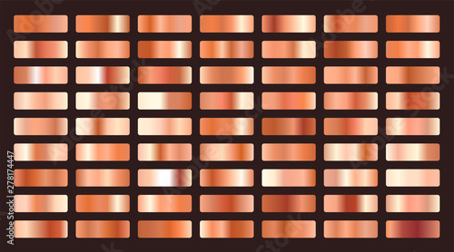metallic orange or copper gradients big set