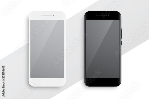 black and white smartphone mockup design