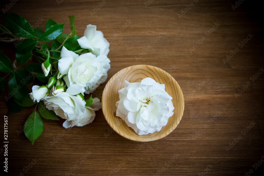 bouquet of beautiful white roses on table bouquet of beautiful white roses on table