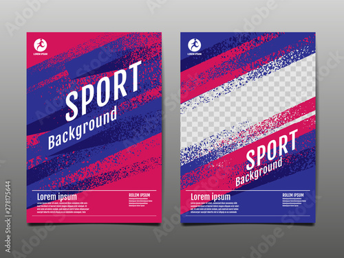 Layout template Design, Sport Background, Dynamic Poster, Brush Speed Banner, Vector Illustration.