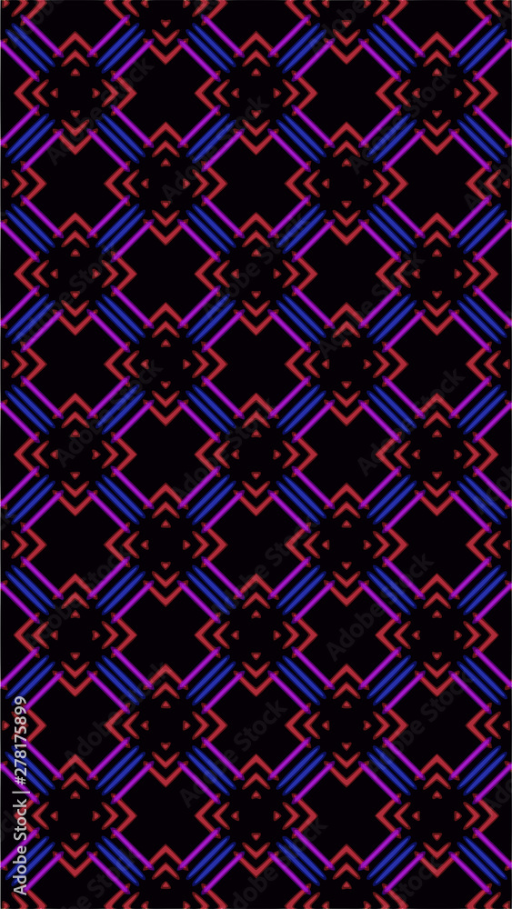 Ornate geometric pattern and abstract colored background