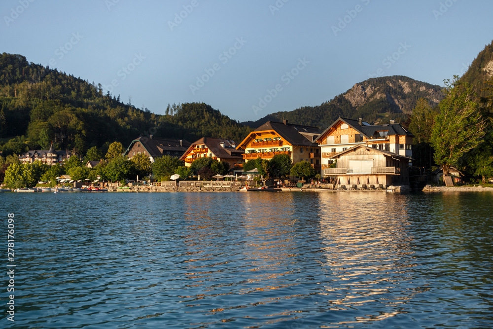 Naklejka premium Fuschlsee in the Salzkammergut, Austria, 2019