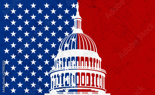 USA background with The Capitol