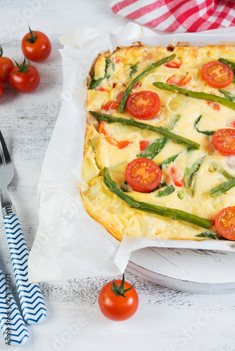 Delicious Frittata with vegetables for Breakfast
