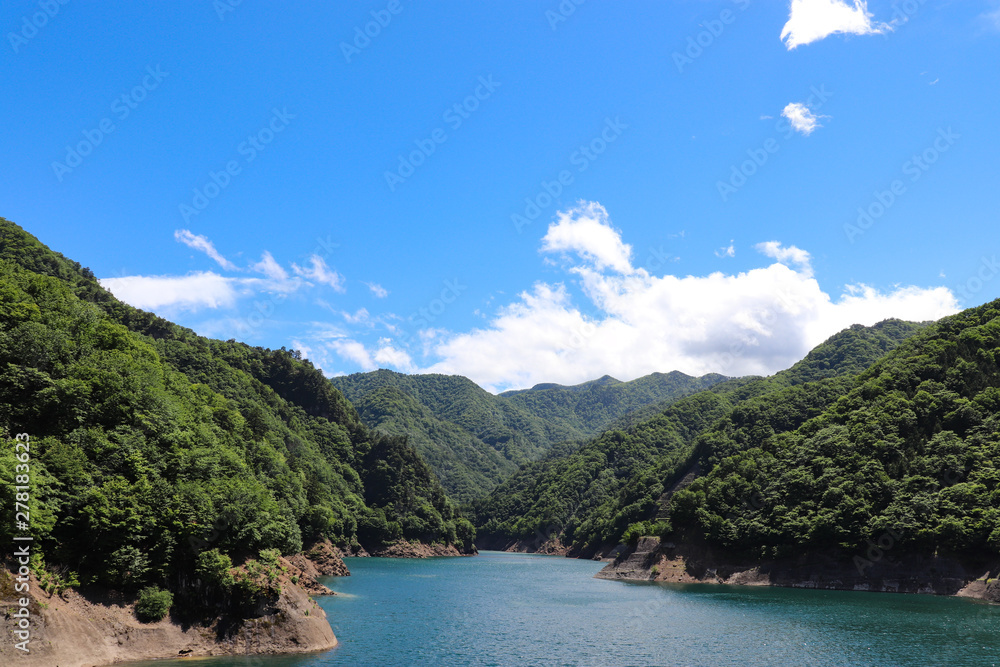 奥神流湖（群馬県上野村）,lake okukanna,ueno village,gunma,japan
