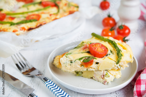 Delicious Frittata with vegetables for Breakfast