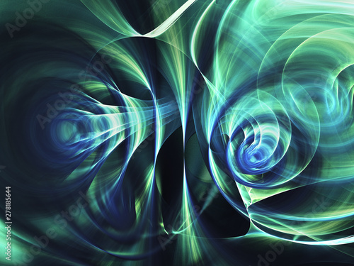 abstract chaotic fractal background 3D rendering illustration