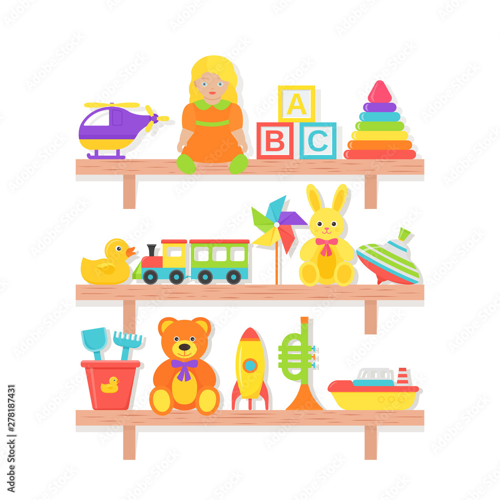 Toy Shelf Clip Art