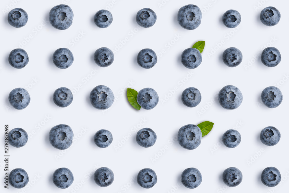 Blueberries on blue background Blueberries on blue background