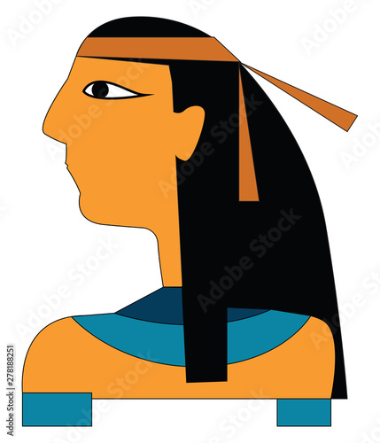 An Egyptian, vector or color illustration.