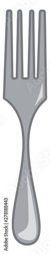 A fork, vector or color illustration.