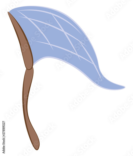 A blue net catcher, vector or color illustration.