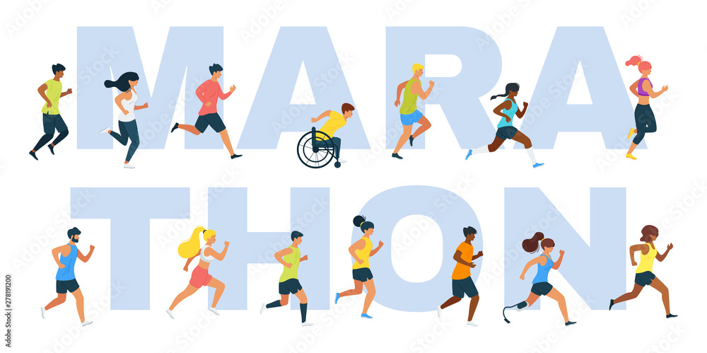 Marathon word concept banner Marathon word concept banner