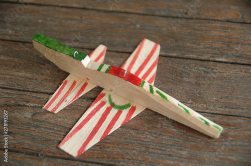 wooden toy plane hand carved - traditional toys photo