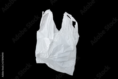 white plastic bag isolated on black,it is one white plastic bag isolated on black.