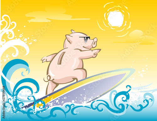 Piggy Bank on Summer Vacation
