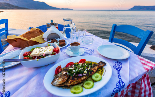 Obraz na plátně Greek food