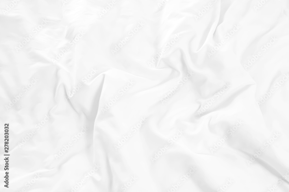 Close up of bedding White sheets with copy space.
