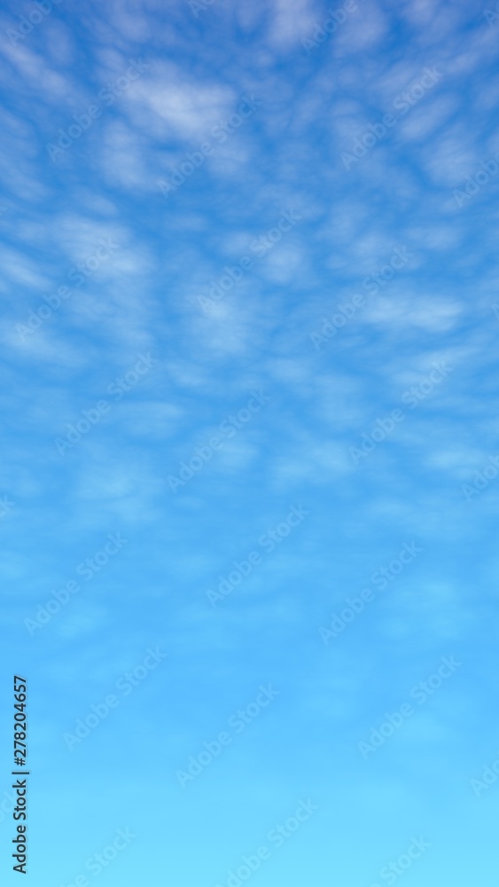 Blue sky background with white clouds. Cumulus white clouds in the clear blue sky in the morning. 3D illustration Blue sky background with white clouds. Cumulus white clouds in the clear blue sky in the morning. 3D illustration