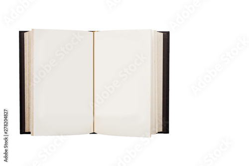 Open the book in the middle with the book page, light yellow, white background. Concepts, education and finance