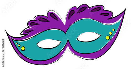 Mystic mask, illustration, vector on white background.