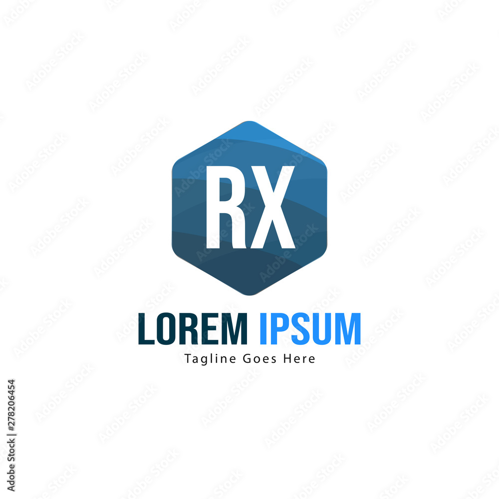 Initial RX logo template with modern frame. Minimalist RX letter logo vector illustration Initial RX logo template with modern frame. Minimalist RX letter logo vector illustration