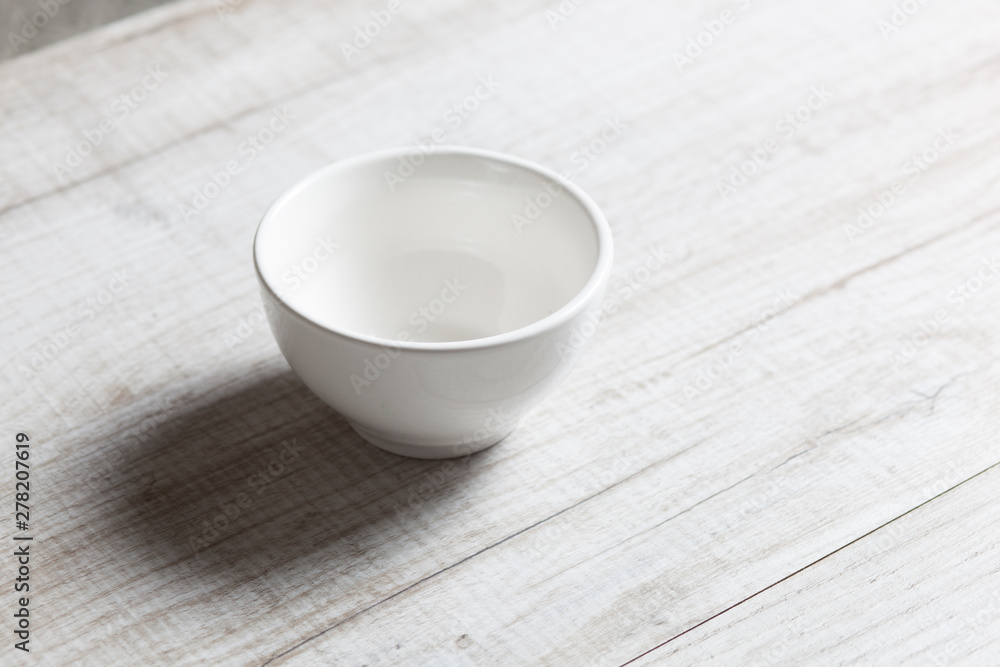 Empty clean bowl on the table.Copy space Empty clean bowl on the table.Copy space