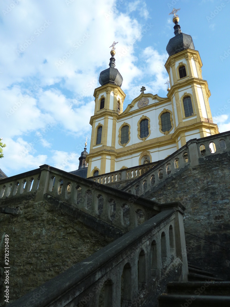 Treppenaufgang zur Wallfahrtskirche Käppele in Würzburg