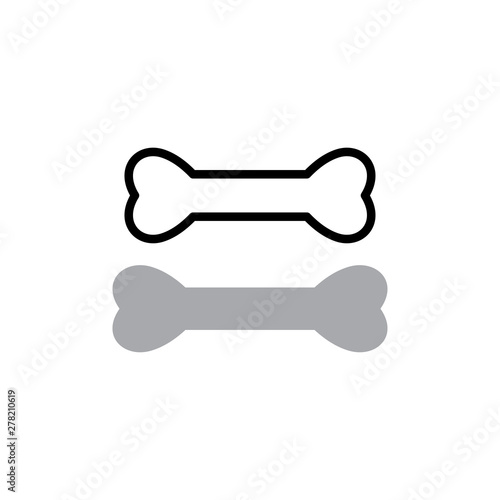 bone illustration icon logo vector template