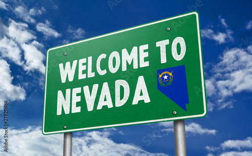 Photography Welcome to Nevada - traffic sign illustration