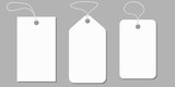 white blank tag on grey background vector