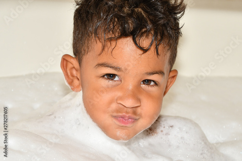 Boy in Bubble Bath